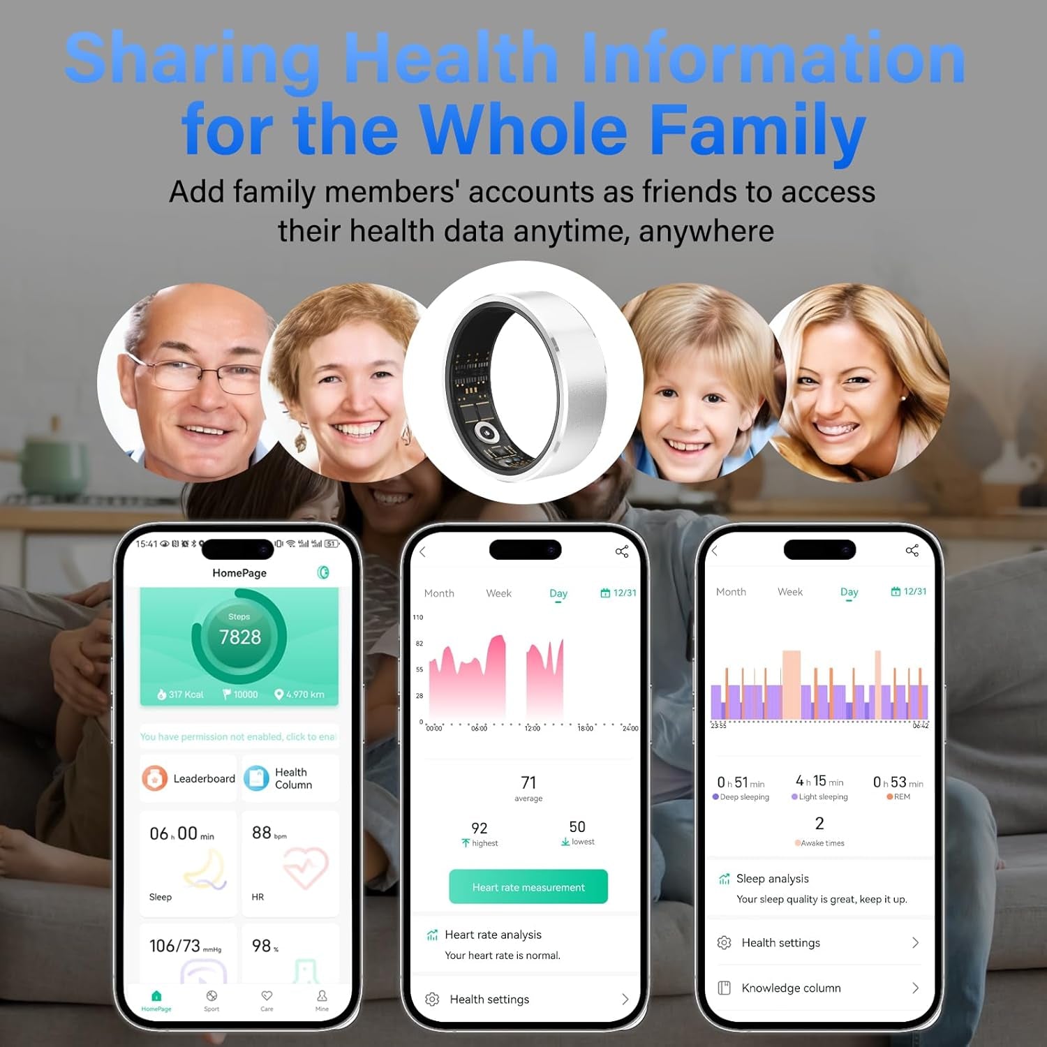 Smart Ring Fitness Tracker Ring
