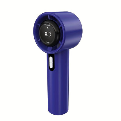Portable Silent Fan with 12-Hour Battery Life and 1-100 LED Display, USB Rechargeable, Ideal for Outdoor Activities such as Camping, Hiking, Fishing, and Hunting