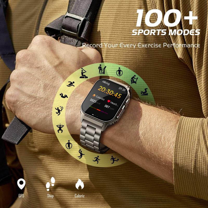 Military-Grade Smartwatch for Fitness & Health with Bluetooth Calling