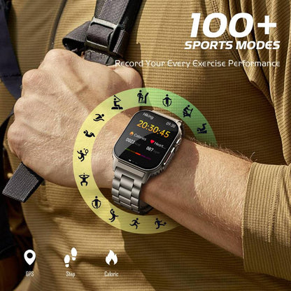 Military-Grade Smartwatch for Fitness & Health with Bluetooth Calling